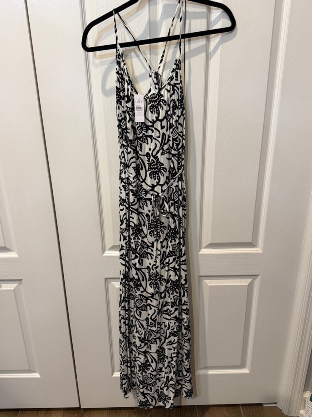 NEW LOFT Black and White Maxi Dress